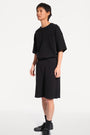 oftt - 01 - oversized waffle t - black - organic cotton - image 5