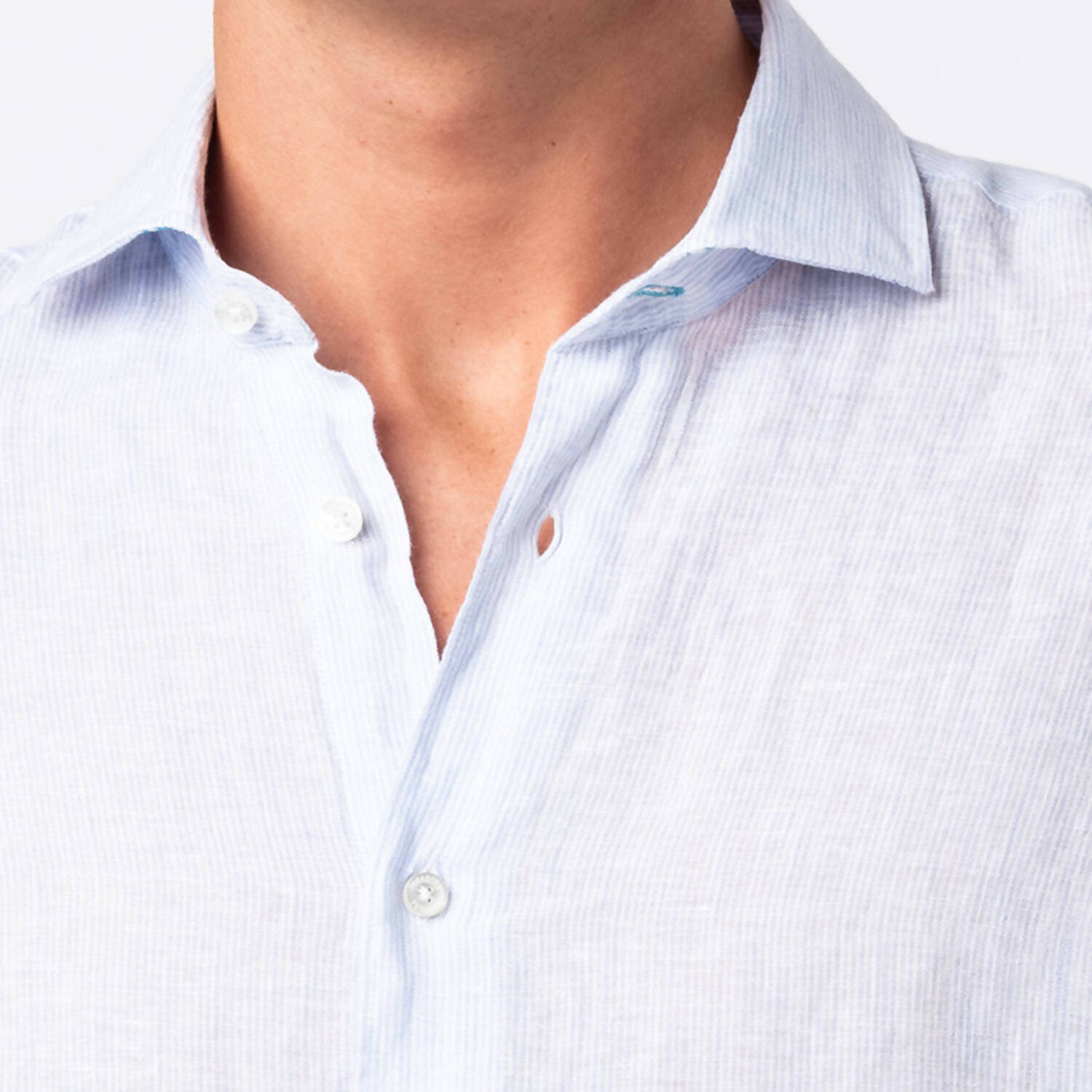 Light Blue Linen Shirt - QVINTO Beachwear
