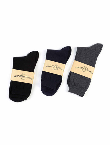 3-Pack Cotton Socks