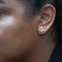 Rote Pearl earrings ear jacket | Sterling Silver - White Rhodium