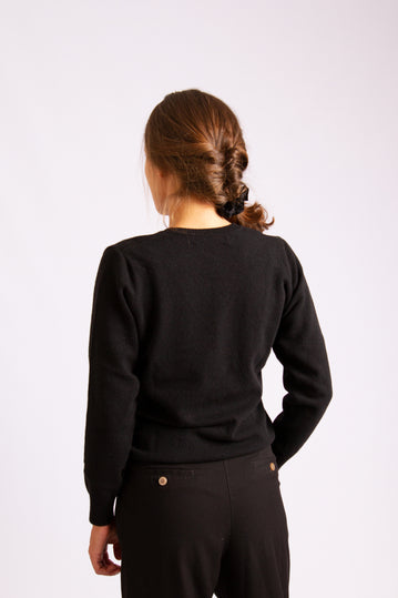 Classic Lambswool Pullover Black