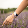 White Solar Watch | Black Vegan Leather