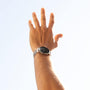 Black Solar Watch | Grey Mesh