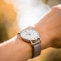 White Solar Watch | Silver Mesh