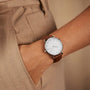 White Solar Watch | Cream Vegan Leather