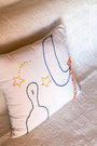 STARGAZER #2 Hand Embroidered Cotton Pillowcase