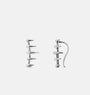 Sumba single ear climber earring | Sterling Silver - White Rhodium