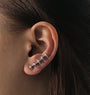 Sumba single ear climber earring | Sterling Silver - White Rhodium