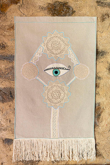 TAMA Hand embroidered cotton wall hanging
