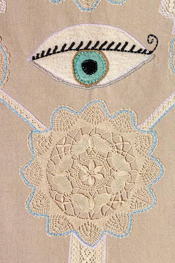 TAMA Hand embroidered cotton wall hanging