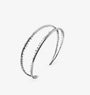 Flores open cuff bracelet  | Sterling Silver - White Rhodium