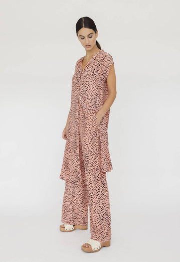V10 Dress Dordoña Coral Print