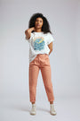 SUNRISE PEACE WAVE - GOTS Organic Cotton Tee Off White