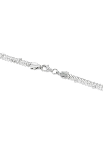 Triple Layers Necklace Silver