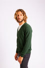 Classic Lambswool V-Neck Cardigan Green