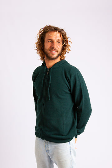 Zip Up Cardigan Green