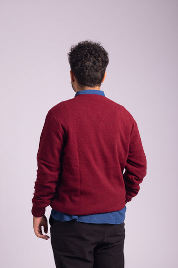 Classic Lambswool Pullover Bordeux