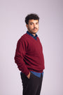 Classic Lambswool Pullover Bordeux